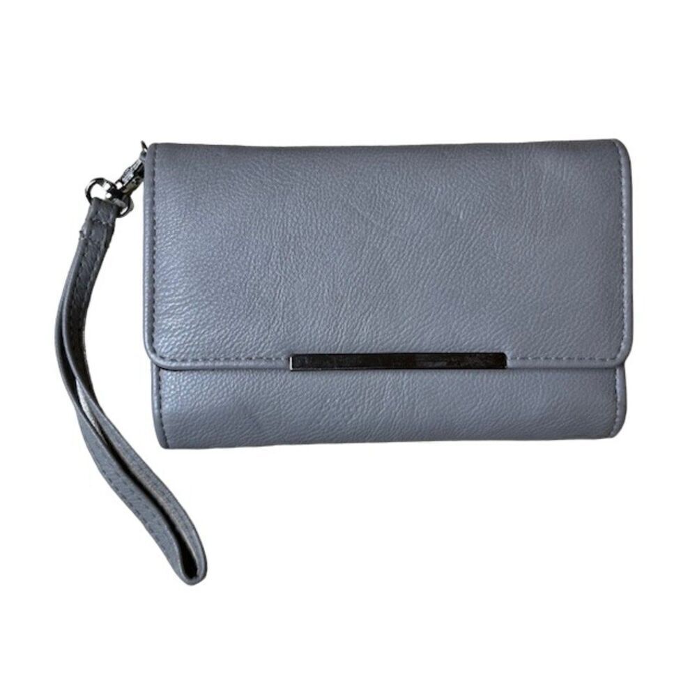Safe Keeper Gray Wristlet‎ Snap Closure